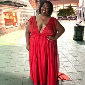 Long gala dress.